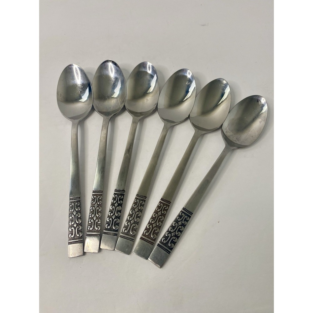 Set Of 6 Rogers Stanley Roberts CASA VISTA Stainless TEASPOONS 6 1/4"